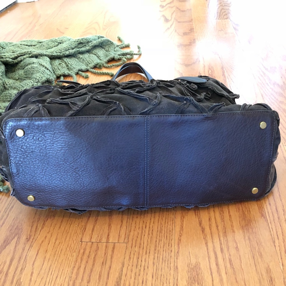 Cole Haan large brown suede satchel - Picture 4 of 6